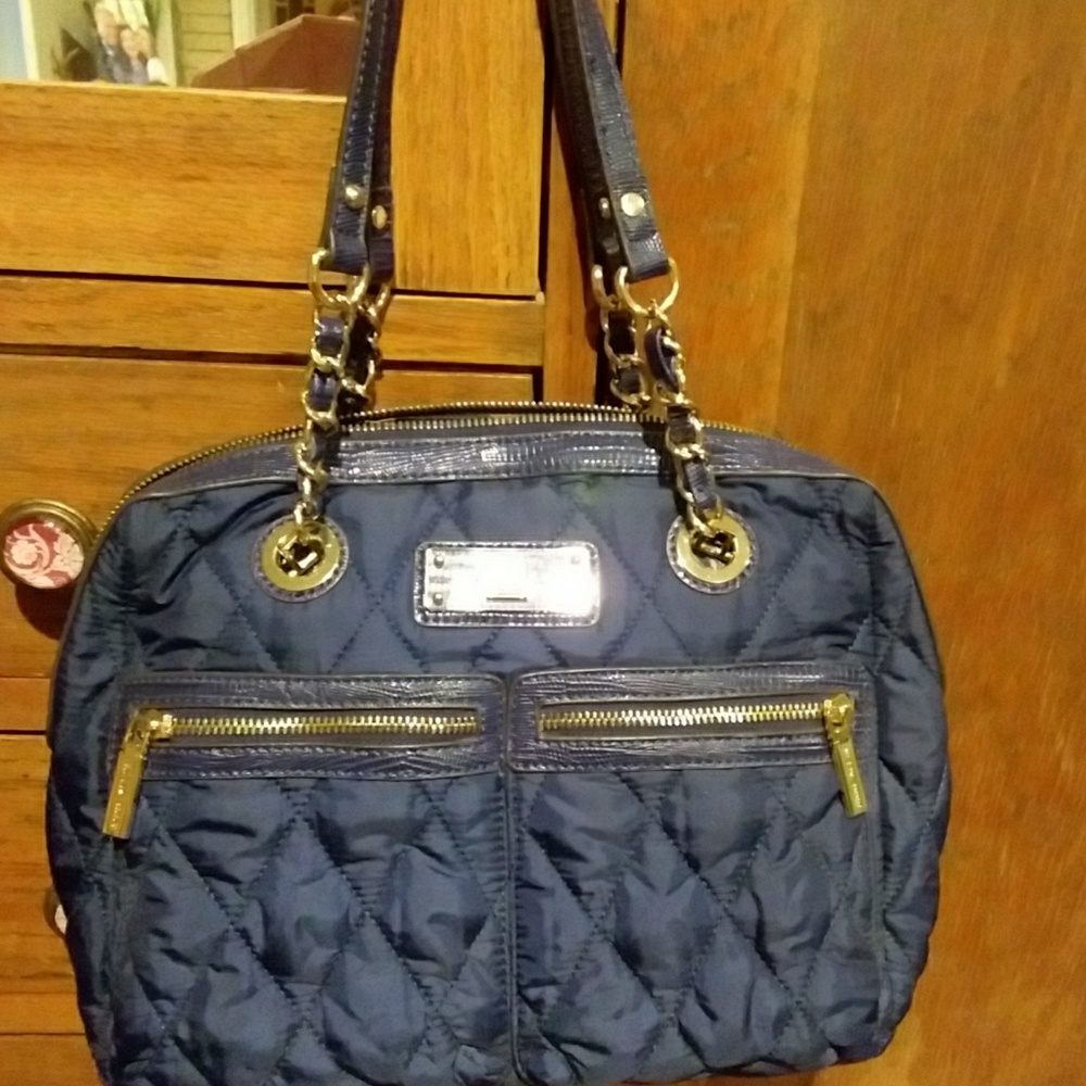 Anne Klein Navy Quilted Purse